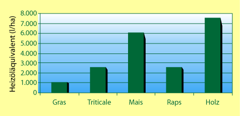 Tabelle Vergleich Heizoel und Biomasse